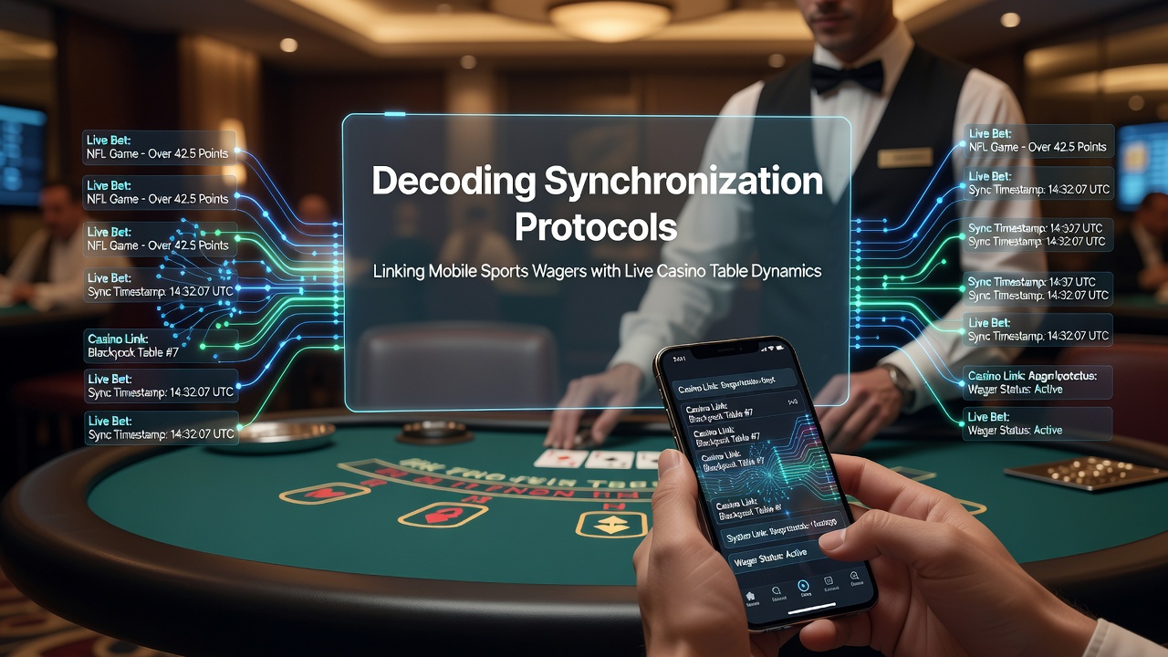Network diagram illustrating synchronization protocols between sports betting servers and live dealer casino platforms