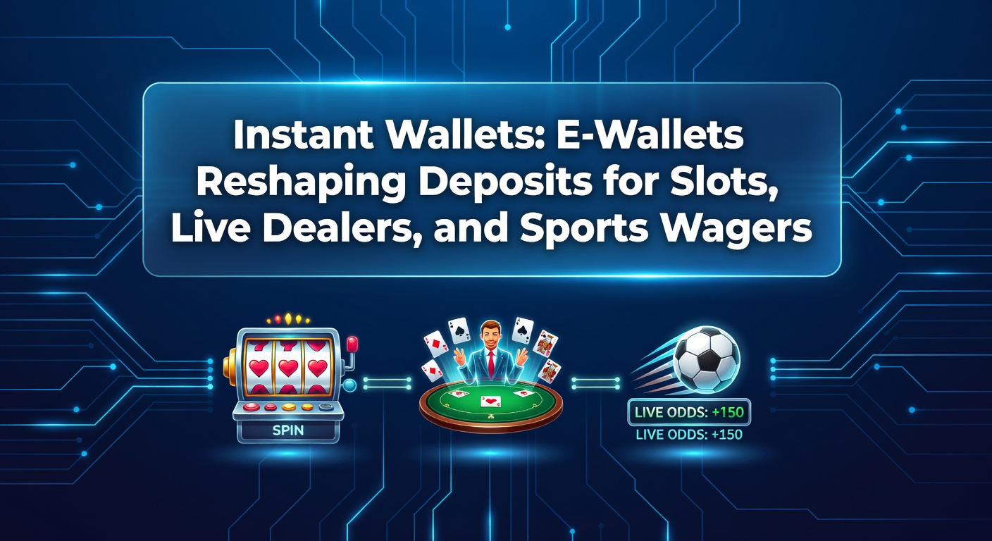 Digital wallet interface on a mobile device showing seamless deposit options for online casino games and sports betting