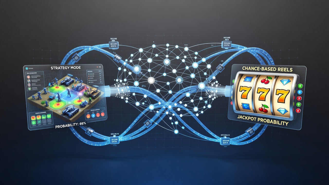 Illustration of interconnected probability models in mobile gaming environments with secure transaction overlays