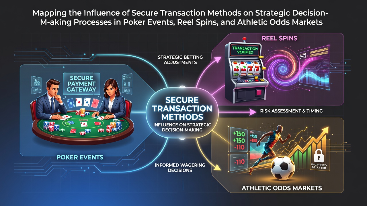 Illustration of encrypted payment flows integrated with poker tables, slot machines, and sports betting interfaces showing real-time transaction security layers